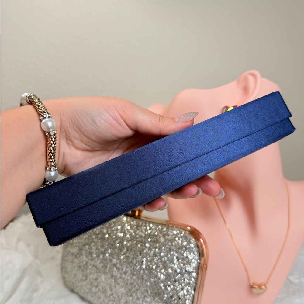 Stella Rose London Blue and Clear Zirconia Gold Bracelet - Picture 6 of 13